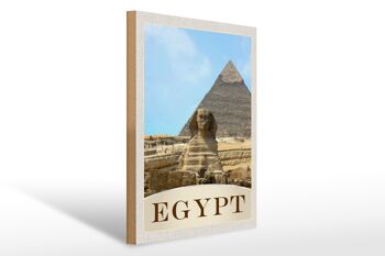 Panneau en bois voyage 30x40cm Egypte Afrique pyramide désert vacances 1
