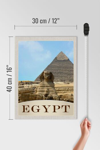 Panneau en bois voyage 30x40cm Egypte Afrique pyramide désert vacances 4
