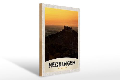 Holzschild Reise 30x40cm Hechingen Burg Hohenzoller Urlaub