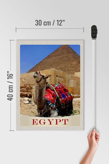 Panneau en bois voyage 30x40cm Egypte Afrique chameau désert vacances 4