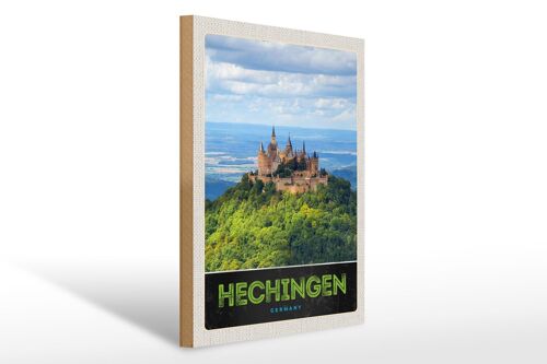 Holzschild Reise 30x40cm Hechingen Aussicht Burg Hohenzollern