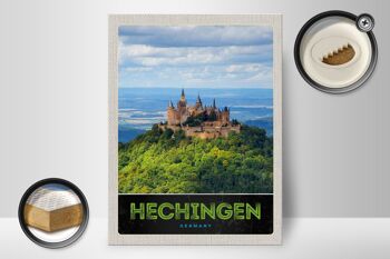 Panneau en bois voyage 30x40cm Hechingen Vue Château de Hohenzollern 2