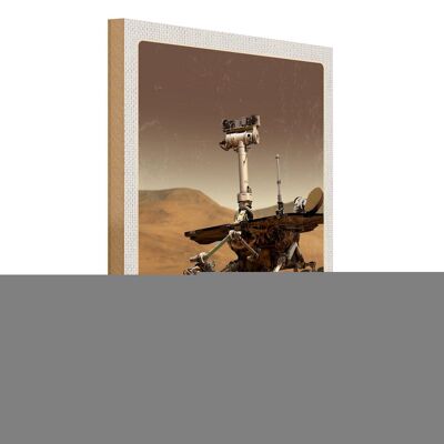 Cartel de madera viaje 30x40cm Wettall Mars Rover Curiosity Galactic