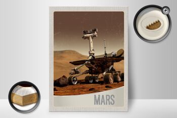 Panneau en bois voyage 30x40cm Wettall Mars Rover Curiosity Galactic 2