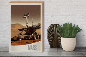 Panneau en bois voyage 30x40cm Wettall Mars Rover Curiosity Galactic 3