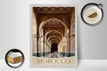 Panneau en bois voyage 30x40cm Maroc Afrique Médina Mosquée Couloir 2