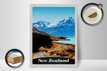 Panneau en bois voyage 30x40cm Nouvelle-Zélande Europe ville vacances montagnes 2