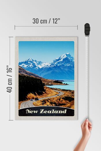 Panneau en bois voyage 30x40cm Nouvelle-Zélande Europe ville vacances montagnes 4