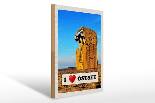 Holzschild Reise 30x40cm Ostsee Deutschland Urlaub