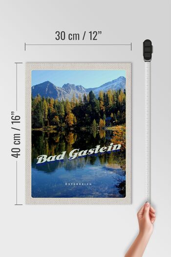 Panneau en bois voyage 30x40cm Bad Gastein Autriche Lac Nature Forêt 4
