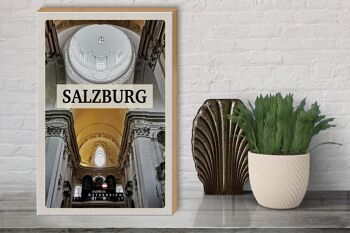 Panneau en bois voyage 30x40cm Église de Salzbourg Autriche de l'intérieur 3