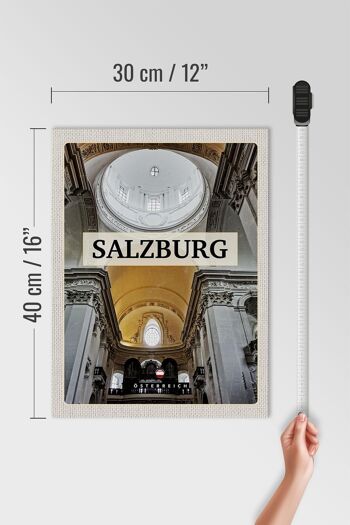 Panneau en bois voyage 30x40cm Église de Salzbourg Autriche de l'intérieur 4