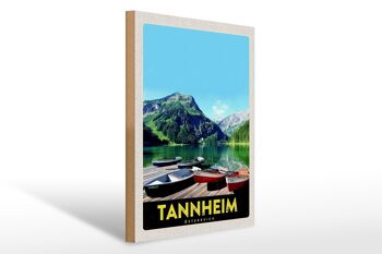 Panneau en bois voyage 30x40cm Tannheim Autriche randonnée nature 1