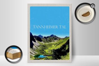 Panneau en bois voyage 30x40cm Vallée de Tannheimer Autriche montagnes nature 2