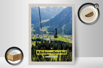 Panneau en bois voyage 30x40cm Kleinwalsertal Autriche gondole nature 2