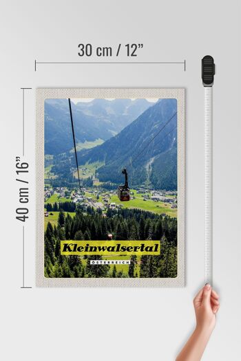 Panneau en bois voyage 30x40cm Kleinwalsertal Autriche gondole nature 4