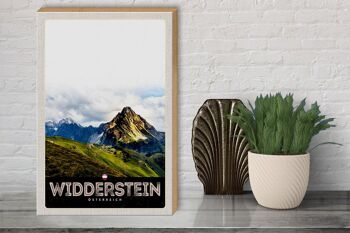 Panneau en bois voyage 30x40cm Widderstein Autriche montagnes nature 3