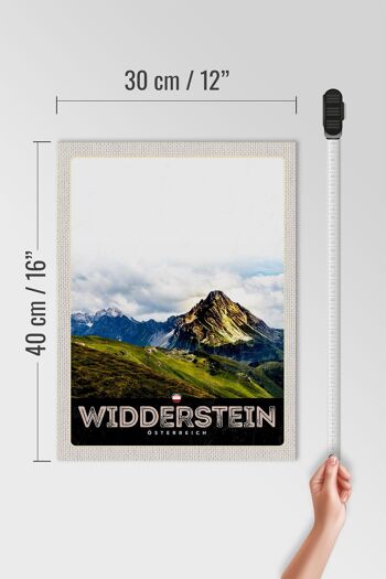 Panneau en bois voyage 30x40cm Widderstein Autriche montagnes nature 4