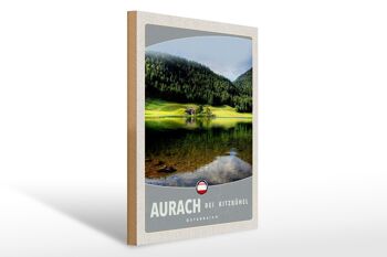 Panneau en bois voyage 30x40cm Aurach près des forêts naturelles de Kitzbühel 1