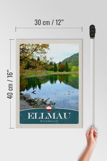 Panneau en bois voyage 30x40cm Ellmau Autriche nature lac vacances 4