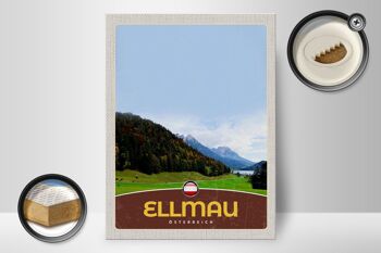 Panneau en bois voyage 30x40cm Ellmau Autriche nature forêts vacances 2