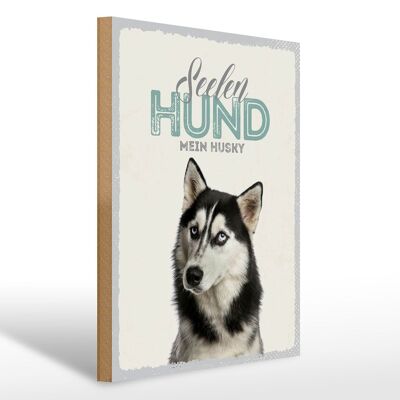 Cartello in legno animali 30x40 cm soul dog il mio regalo husky