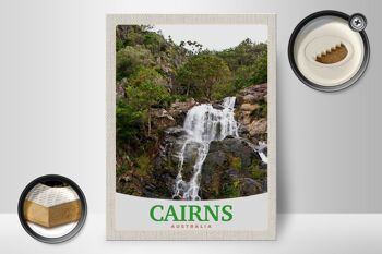 Panneau en bois voyage 30x40cm Cairns Australie cascade nature 2