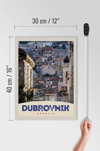 Panneau en bois voyage 30x40cm vue sur la ville de Dubrovnik Croatie 4