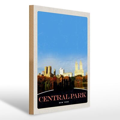 Holzschild Reise 30x40cm Central Park Amerika New York Trip