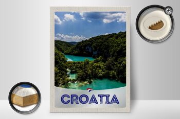 Panneau en bois voyage 30x40cm Croatie mer nature vacances montagnes 2