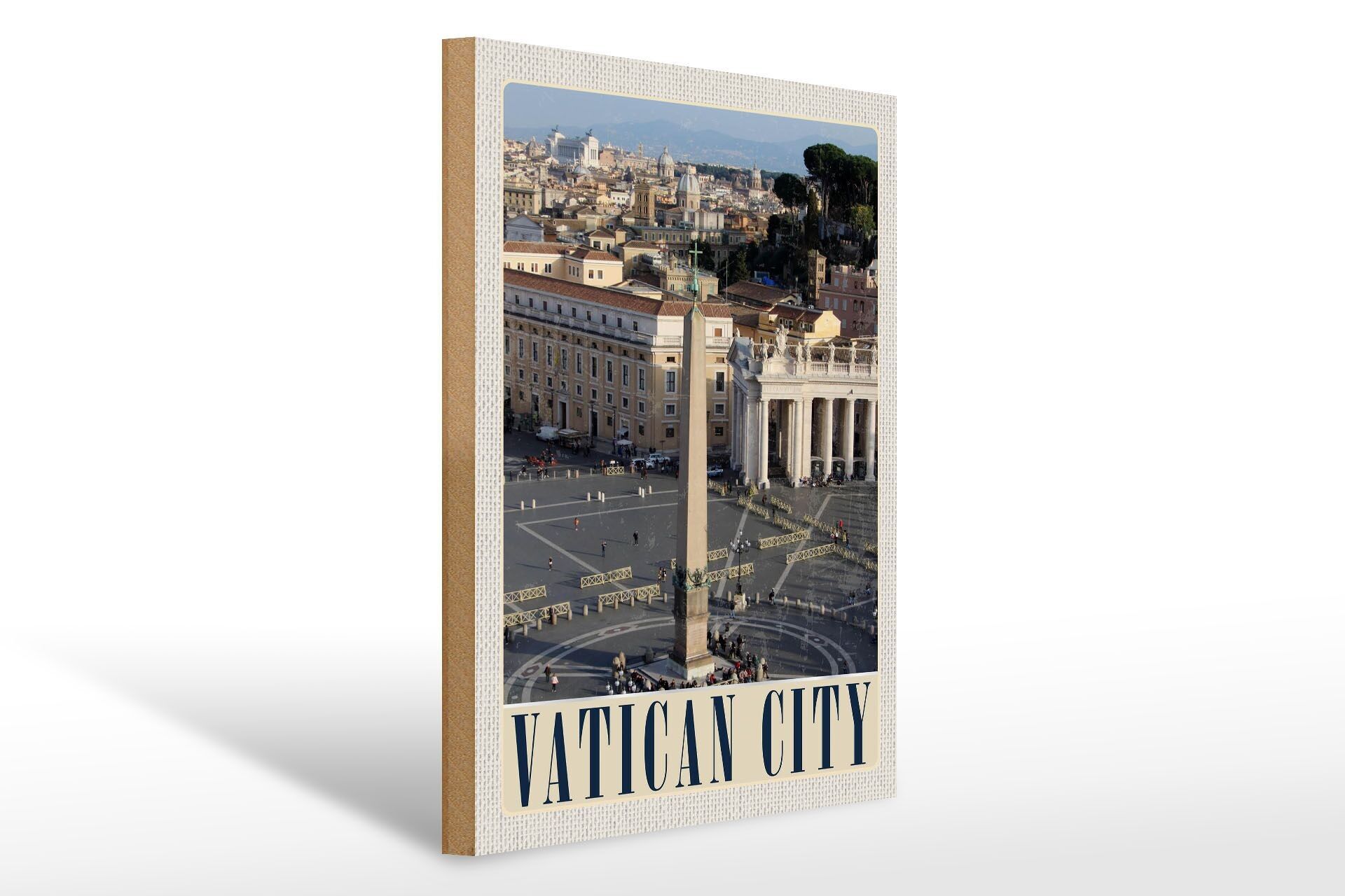 Cartel de madera viaje 30x40cm Capitolio de Washington EE.UU.