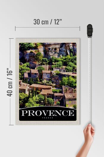 Panneau en bois voyage 30x40cm Provence France nature bâtiment 4