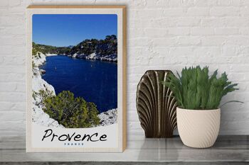 Panneau en bois voyage 30x40cm Provence France Mer Montagnes 3
