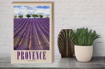Panneau en bois voyage 30x40cm Provence France violet naturel 3