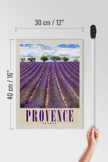 Panneau en bois voyage 30x40cm Provence France violet naturel 4