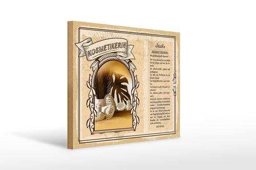 Holzschild Berufe 40x30cm Kosmetikerin Expertin Ästhetik