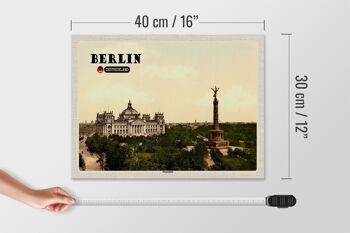 Panneau en bois villes Berlin Colonne de la Victoire Allemagne 40x30cm 4