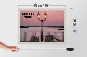 Panneau en bois villes Berlin capitale Wannsee 40x30cm 4