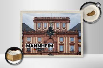 Panneau en bois villes Mannheim Allemagne château baroque 40x30cm 2
