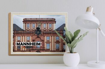 Panneau en bois villes Mannheim Allemagne château baroque 40x30cm 3