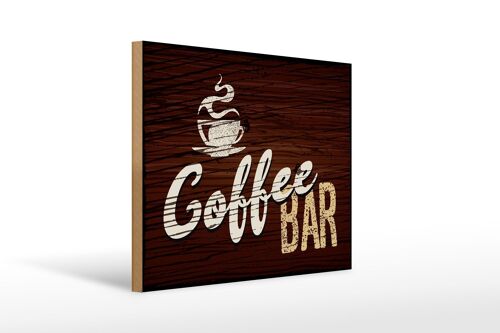 Holzschild Spruch 30x40cm Coffee Bar