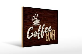 Panneau en bois indiquant 30x40cm Coffee Bar 1