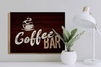 Panneau en bois indiquant 30x40cm Coffee Bar 3