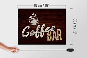 Panneau en bois indiquant 30x40cm Coffee Bar 4