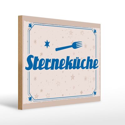 Holzschild Spruch 30x40cm Sterneküche