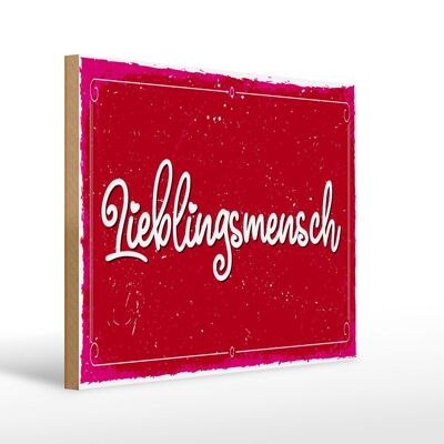 Holzschild Spruch 30x40cm Lieblingsmensch