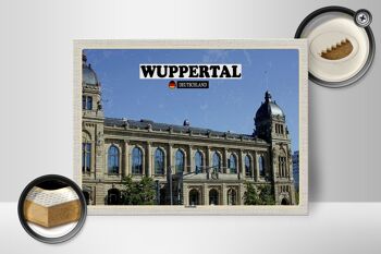 Panneau en bois villes Wuppertal Allemagne mairie 40x30cm 2