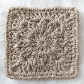 Carré Granny Square en Coton et fibres recyclés neufs 5