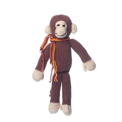 Peluche scimmia dalle gambe lunghe - Peluche eco-responsabile in cotone biologico - JOSEPH - Kenana Knitters