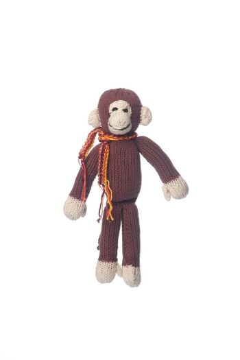 Peluche singe à longues pattes - Peluche éco-responsable en coton biologique - JOSEPH - Kenana Knitters 1